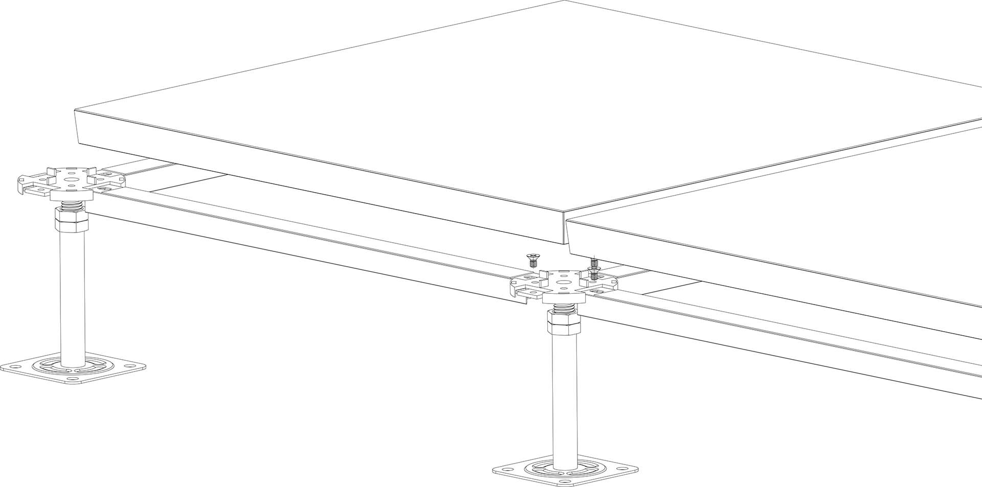 Wood Core Calcium Sulphate Raised Access Flooring (1)